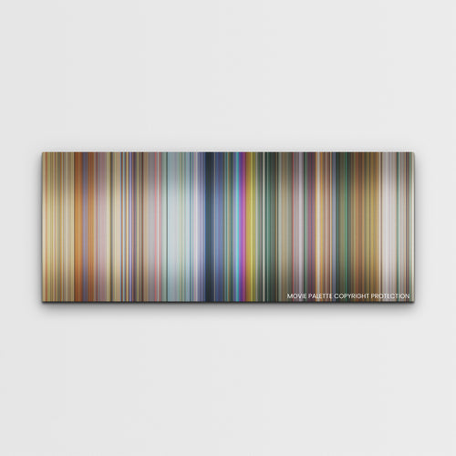 The Bad Guys color palette canvas print: thousands of thin vertical stripes of color