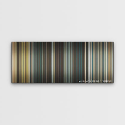 F9: The Fast Saga color palette canvas print: thousands of thin vertical stripes of color