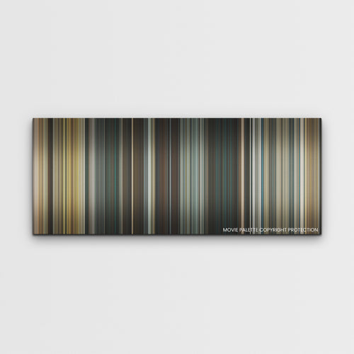 F9: The Fast Saga color palette canvas print: thousands of thin vertical stripes of color