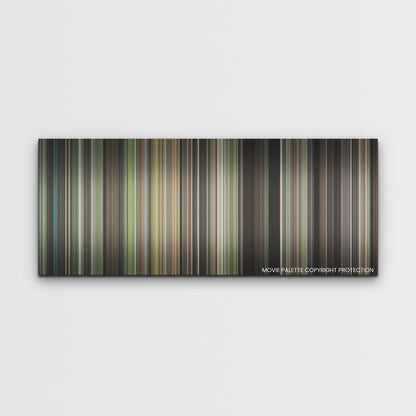 Where the Crawdads Sing color palette canvas print: thousands of thin vertical stripes of color
