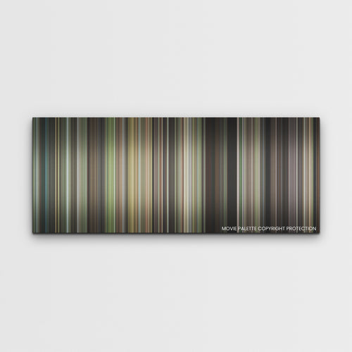 Where the Crawdads Sing color palette canvas print: thousands of thin vertical stripes of color