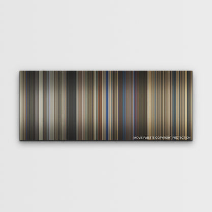 The Family Plan color palette canvas print: thousands of thin vertical stripes of color