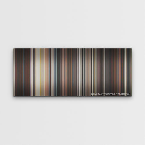 Babylon color palette canvas print: thousands of thin vertical stripes of color