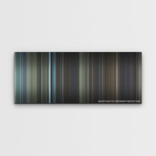 Insidious: The Red Door color palette canvas print: thousands of thin vertical stripes of color