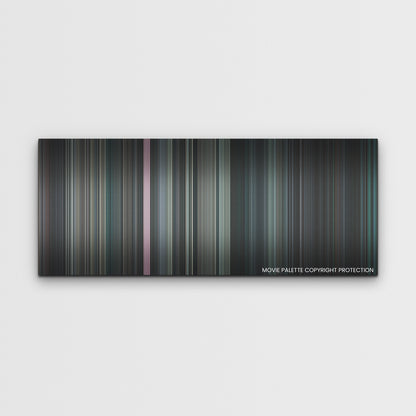 Stowaway color palette canvas print: thousands of thin vertical stripes of color