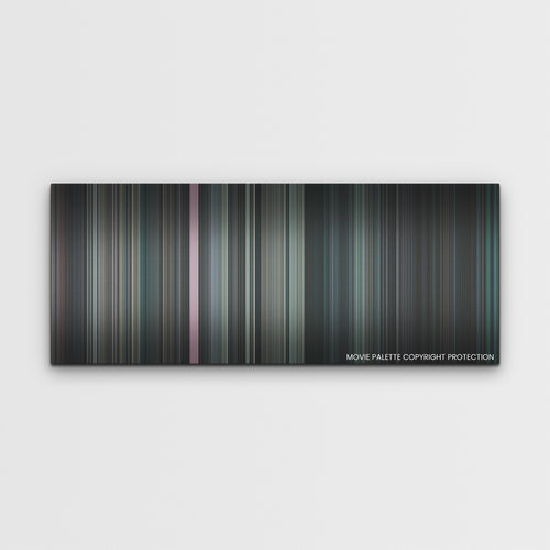 Stowaway color palette canvas print: thousands of thin vertical stripes of color