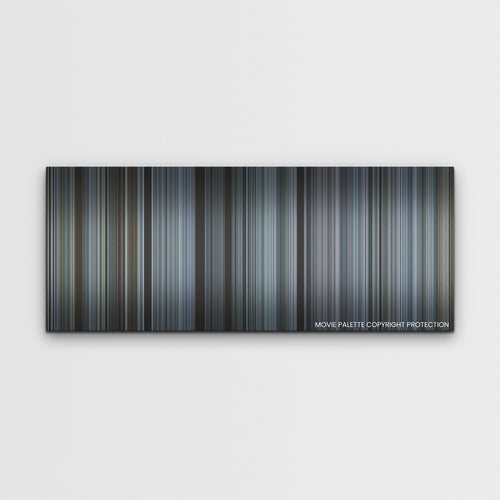 The Ice Road color palette canvas print: thousands of thin vertical stripes of color