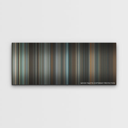 Riders of Justice color palette canvas print: thousands of thin vertical stripes of color
