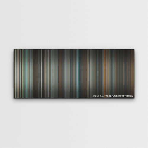 Riders of Justice color palette canvas print: thousands of thin vertical stripes of color