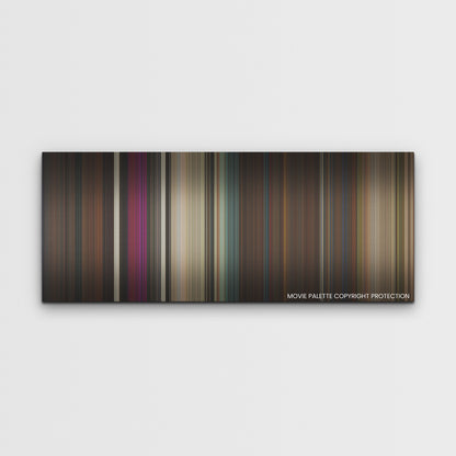 Gunpowder Milkshake color palette canvas print: thousands of thin vertical stripes of color