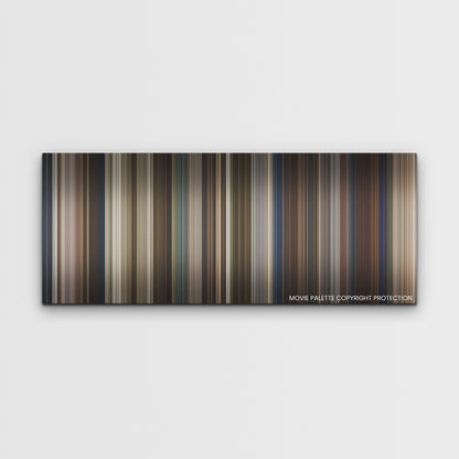Monster Summer color palette canvas print: thousands of thin vertical stripes of color