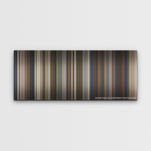 Monster Summer color palette canvas print: thousands of thin vertical stripes of color