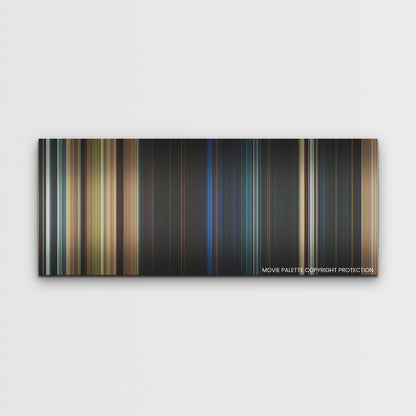 Damsel color palette canvas print: thousands of thin vertical stripes of color