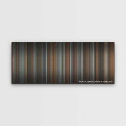 Fair Play color palette canvas print: thousands of thin vertical stripes of color