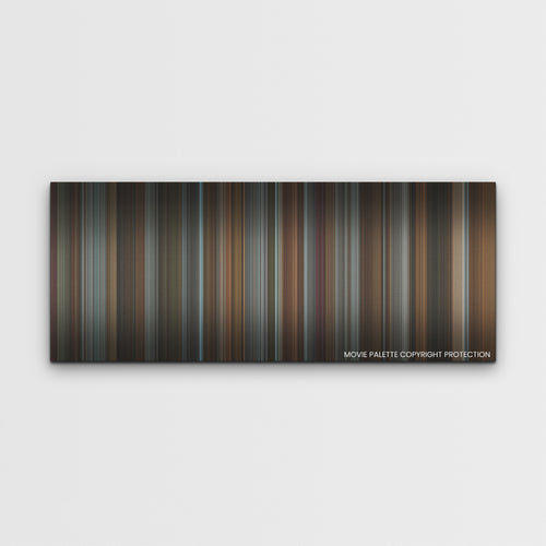 Fair Play color palette canvas print: thousands of thin vertical stripes of color