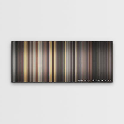 Death on the Nile color palette canvas print: thousands of thin vertical stripes of color