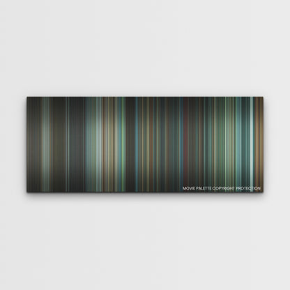 Infinite color palette canvas print: thousands of thin vertical stripes of color
