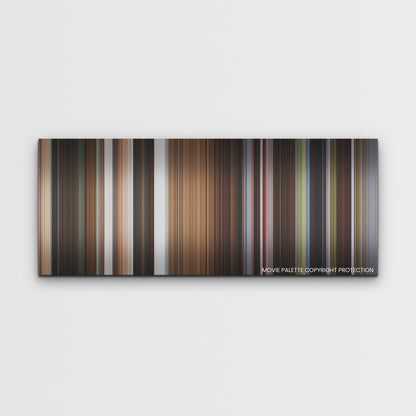 Triangle of Sadness color palette canvas print: thousands of thin vertical stripes of color