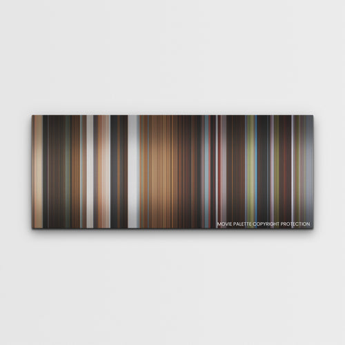 Triangle of Sadness color palette canvas print: thousands of thin vertical stripes of color