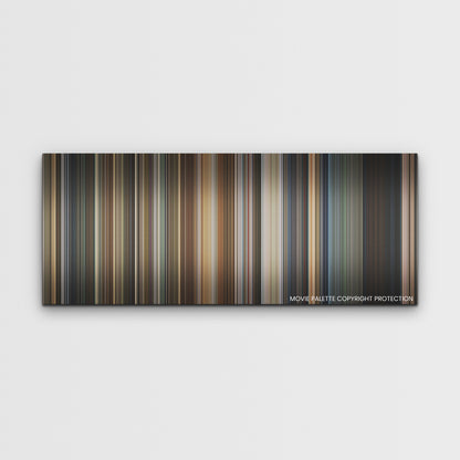 Sound of Freedom color palette canvas print: thousands of thin vertical stripes of color