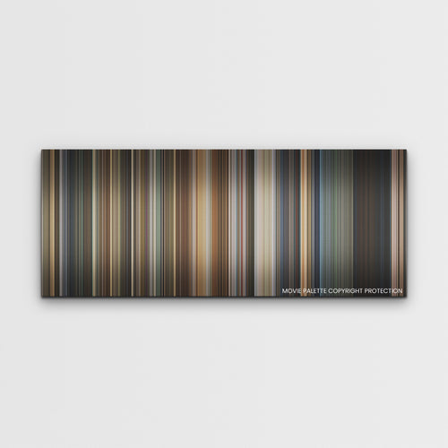 Sound of Freedom color palette canvas print: thousands of thin vertical stripes of color
