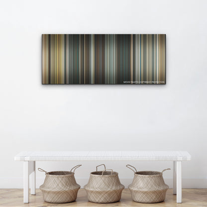 F9: The Fast Saga color palette canvas above a white bench with three woven baskets