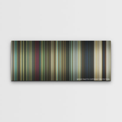 Dog color palette canvas print: thousands of thin vertical stripes of color