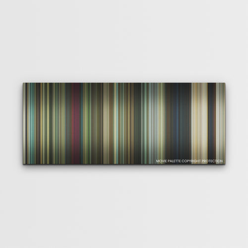 Dog color palette canvas print: thousands of thin vertical stripes of color