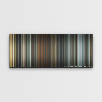 The King's Man color palette canvas print: thousands of thin vertical stripes of color