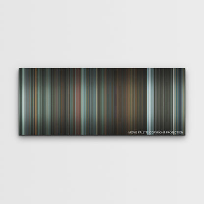 Luther: The Fallen Sun color palette canvas print: thousands of thin vertical stripes of color