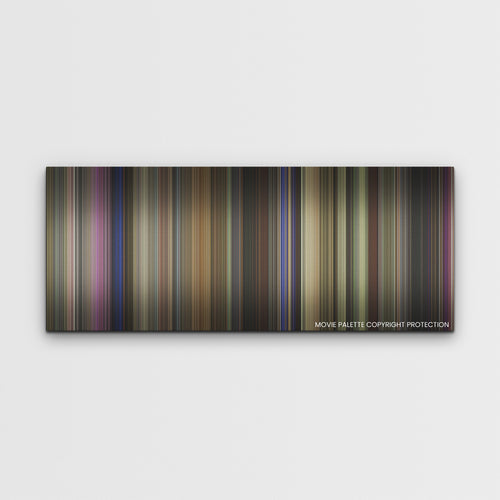 The Idea of You color palette canvas print: thousands of thin vertical stripes of color