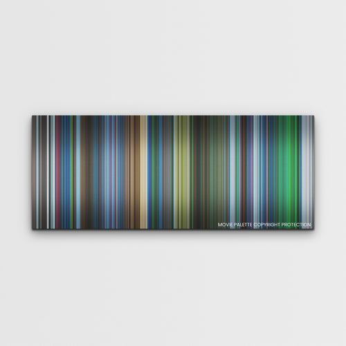 Aquaman and the Lost Kingdom color palette canvas print: thousands of thin vertical stripes of color