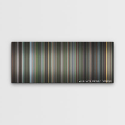 The Mauritanian color palette canvas print: thousands of thin vertical stripes of color
