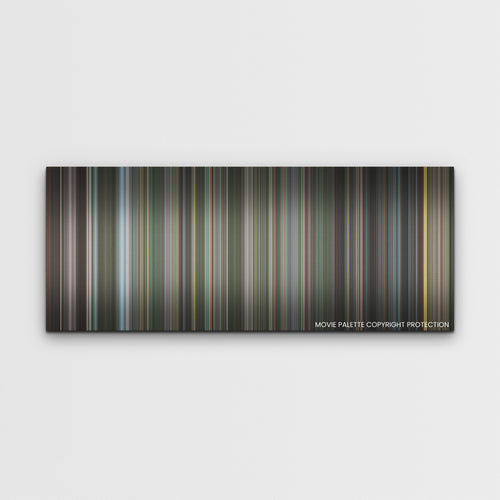 The Mauritanian color palette canvas print: thousands of thin vertical stripes of color