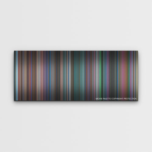 Spirited color palette canvas print: thousands of thin vertical stripes of color