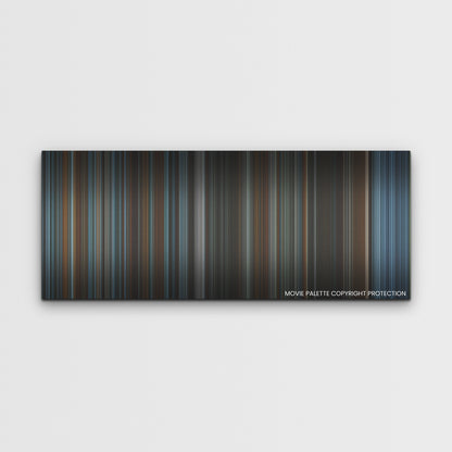 The Last Duel color palette canvas print: thousands of thin vertical stripes of color