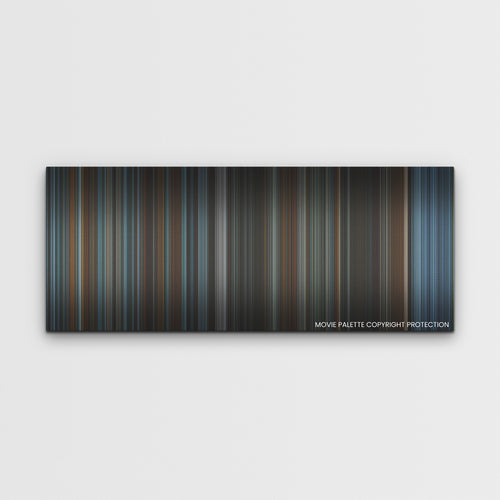 The Last Duel color palette canvas print: thousands of thin vertical stripes of color