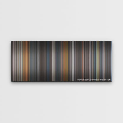 Boss Level color palette canvas print: thousands of thin vertical stripes of color