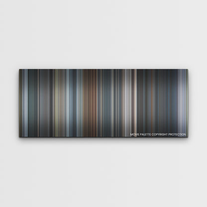 Army of Thieves color palette canvas print: thousands of thin vertical stripes of color