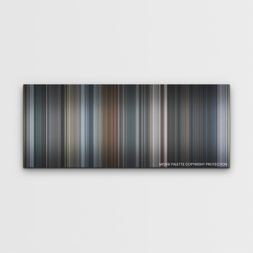 Army of Thieves color palette canvas print: thousands of thin vertical stripes of color