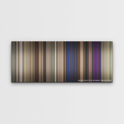 Old Dads color palette canvas print: thousands of thin vertical stripes of color