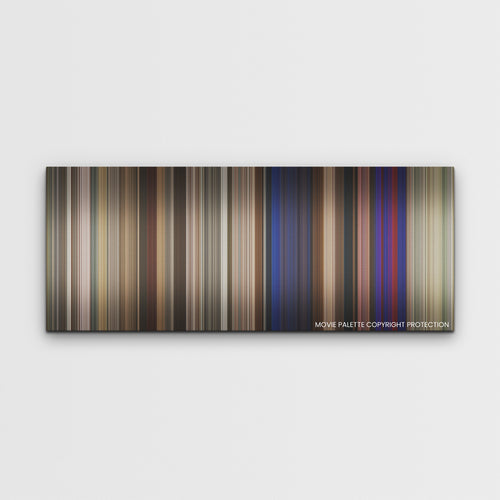 Old Dads color palette canvas print: thousands of thin vertical stripes of color