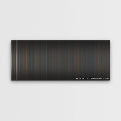 Evil Dead Rise color palette canvas print: thousands of thin vertical stripes of color