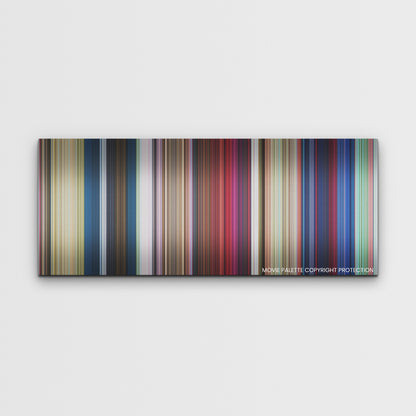 Migration color palette canvas print: thousands of thin vertical stripes of color