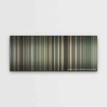 Oppenheimer color palette canvas print: thousands of thin vertical stripes of color