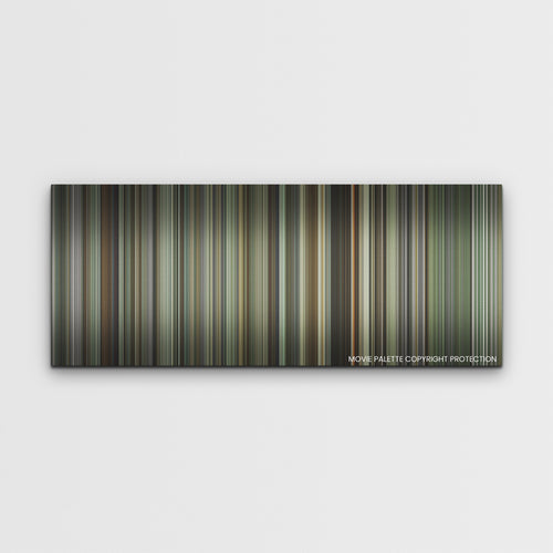 Oppenheimer color palette canvas print: thousands of thin vertical stripes of color