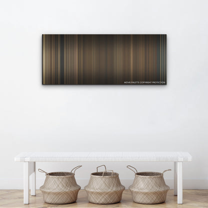 The Outfit color palette canvas above a white bench with three woven baskets