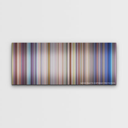 Sing 2 color palette canvas print: thousands of thin vertical stripes of color