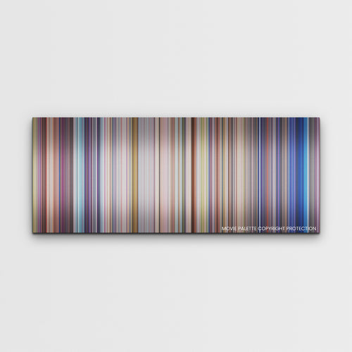 Sing 2 color palette canvas print: thousands of thin vertical stripes of color