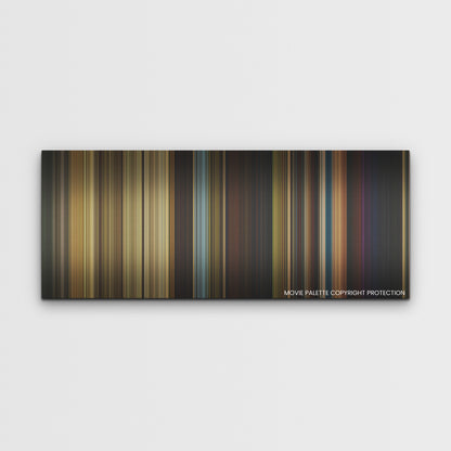 Jungle Cruise color palette canvas print: thousands of thin vertical stripes of color
